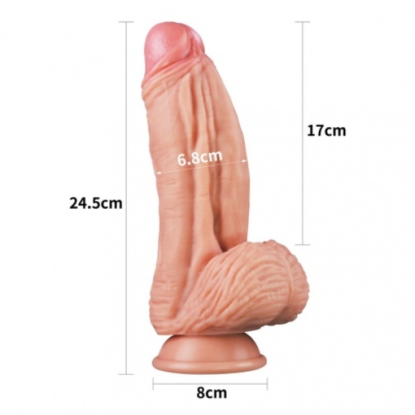 7 Sensational Inches of Dual-Layered Pleasure - King-Sized Flesh Cock