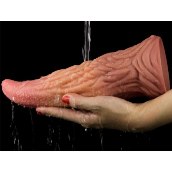 10 Sensational Inches of Dual-Layered Pleasure – King Sized Tongue Awaits!
