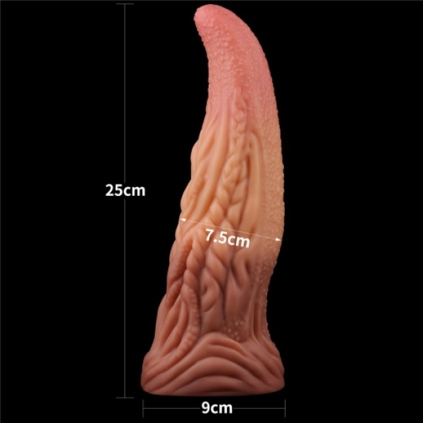 10 Sensational Inches of Dual-Layered Pleasure – King Sized Tongue Awaits!