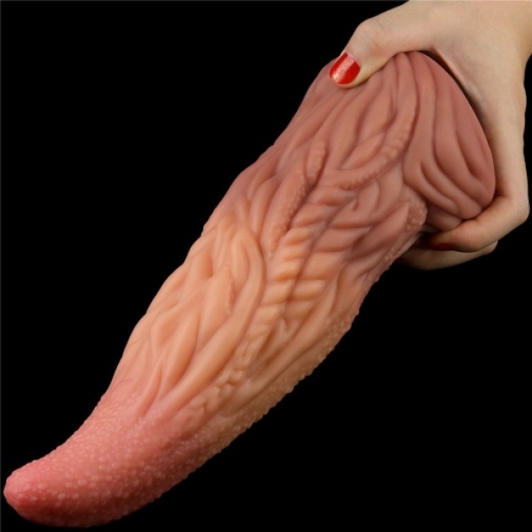 10 Sensational Inches of Dual-Layered Pleasure – King Sized Tongue Awaits!