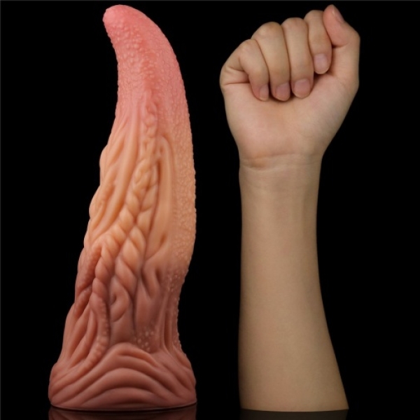 10 Sensational Inches of Dual-Layered Pleasure – King Sized Tongue Awaits!