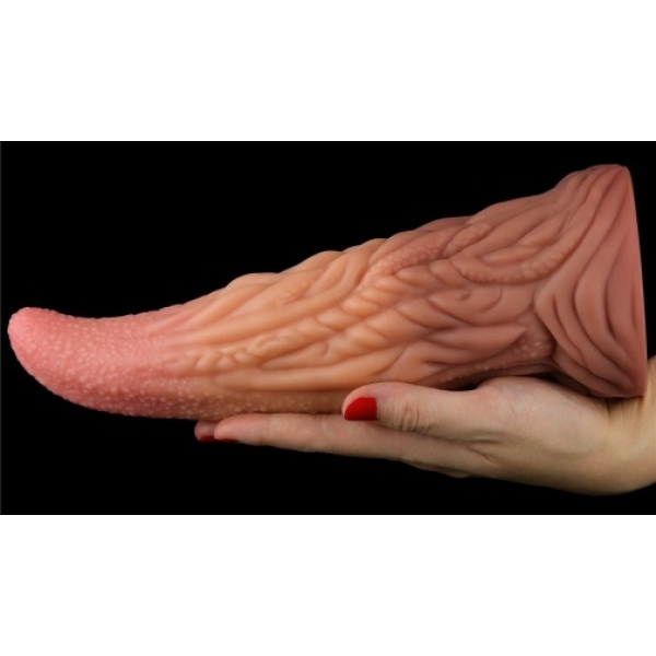 10 Sensational Inches of Dual-Layered Pleasure – King Sized Tongue Awaits!