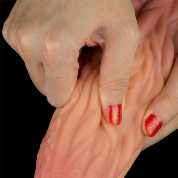 10 Sensational Inches of Dual-Layered Pleasure – King Sized Tongue Awaits!