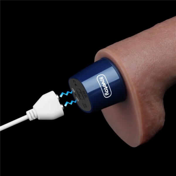 7 mind-blowing features of the 10.5" Real Softee Vibro Dildo in lifelike brown