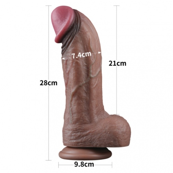 7 Mind-Blowing Reasons to Try the 11" XXL Dual Layered Cock in Brown Today!