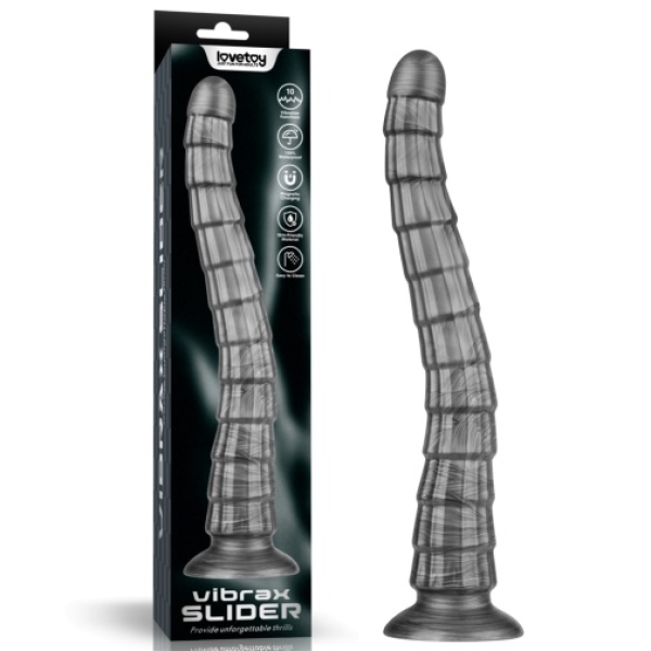 7 mind-blowing inches of pure pleasure with the 14.5" King Sized Vibrax Slider in Grey