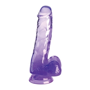 6 Sensational Inches of Pleasure: Purple Cock w/ Balls for Ultimate Satisfaction