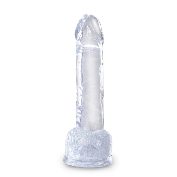 7 Sensational Inches of Clear Pleasure - Cock w/Balls for Ultimate Fun