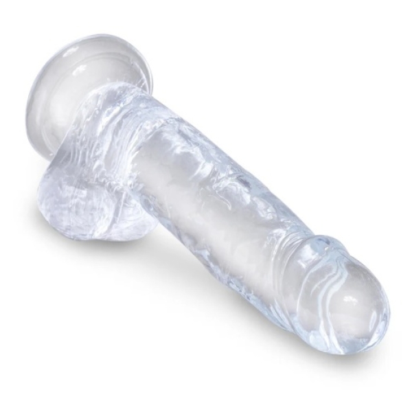 7 Sensational Inches of Clear Pleasure - Cock w/Balls for Ultimate Fun