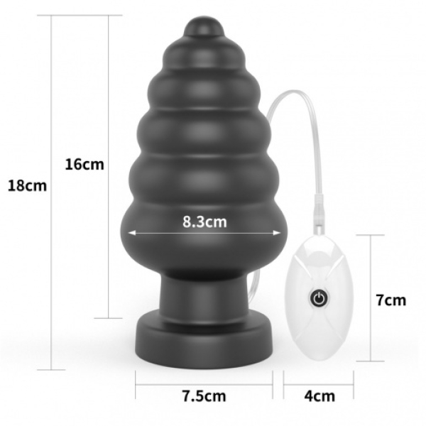 7 Pleasure-Packed Inches: King-Sized Black Vibro Anal Cracker for Intense Stimulation