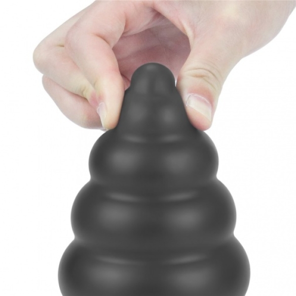 7 Pleasure-Packed Inches: King-Sized Black Vibro Anal Cracker for Intense Stimulation