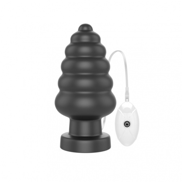 7 Pleasure-Packed Inches: King-Sized Black Vibro Anal Cracker for Intense Stimulation