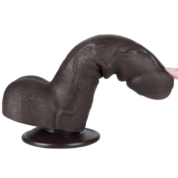 7 Sensational Inches of Realistic Pleasure with Sliding Skin Dildo - Brown