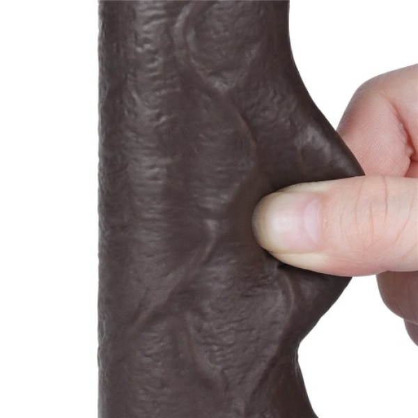 7 Sensational Inches of Realistic Pleasure with Sliding Skin Dildo - Brown