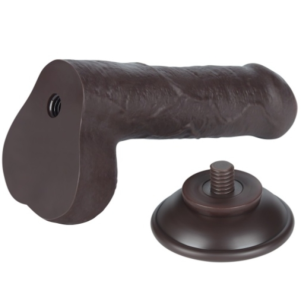 7 Sensational Inches of Realistic Pleasure with Sliding Skin Dildo - Brown
