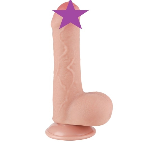 7 Sensational Inches of Realistic Pleasure with Sliding Skin Flesh Dildo