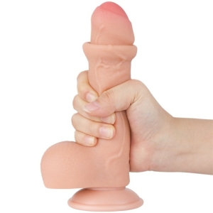 7 Sensational Inches of Realistic Pleasure with Sliding Skin Flesh Dildo