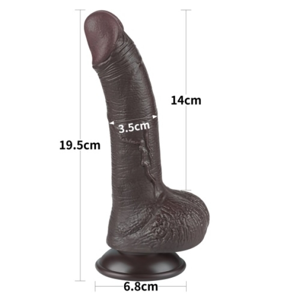 5 Sensational Reasons to Try the 7.5" Curved Sliding Skin Dildo in Brown