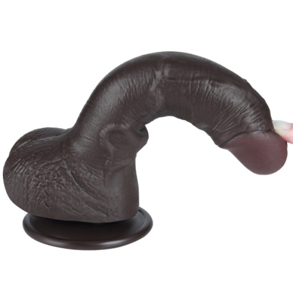 5 Sensational Reasons to Try the 7.5" Curved Sliding Skin Dildo in Brown