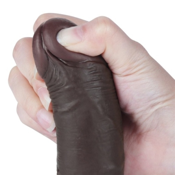 5 Sensational Reasons to Try the 7.5" Curved Sliding Skin Dildo in Brown