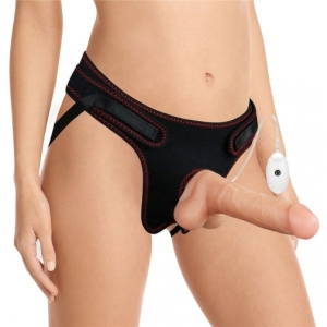 5 Sensational Reasons to Try the 7.5" Vibro Easy Strapon Set with Balls Tonight!