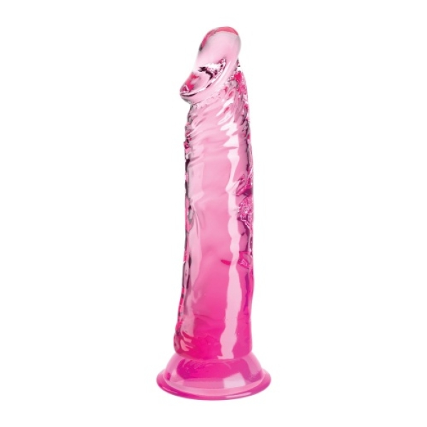 7 Lifelike Inches of Pink Pleasure - 8" Clear Realistic Cock for Ultimate Sensation