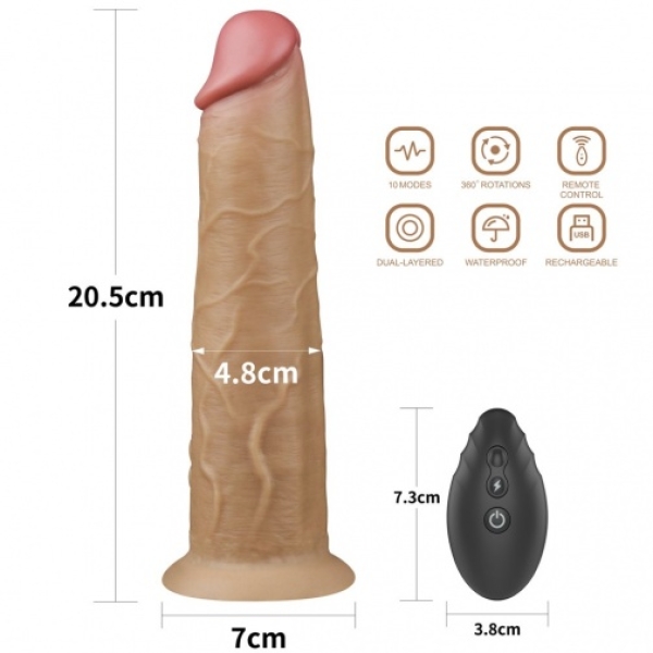5 Sensational Features of the 8" Dual Layered Rotator - Flesh Toy