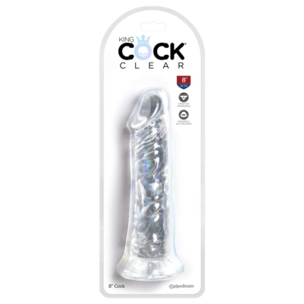 8" Ultra-Realistic Clear Cock for Intense Pleasure & Discreet Play