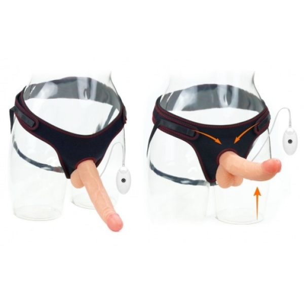 8.5" Vibrating Strapon Set with Balls for Intense Couples Play