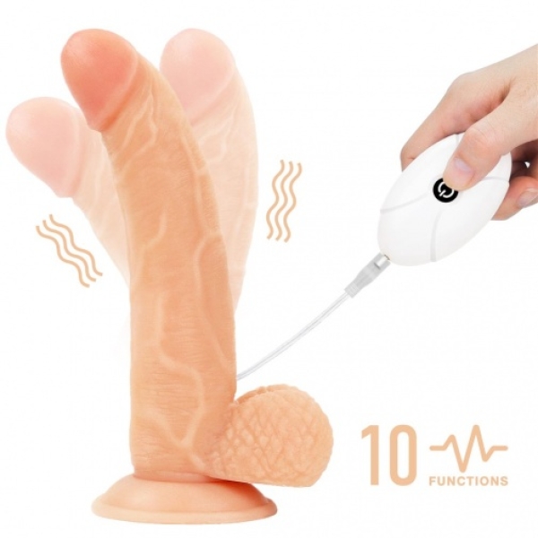 8.5" Vibrating Strapon Set with Balls for Intense Couples Play