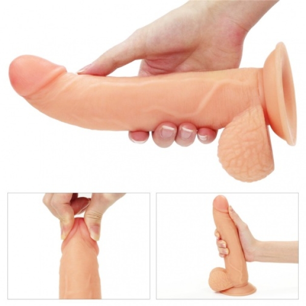 8.5" Vibrating Strapon Set with Balls for Intense Couples Play