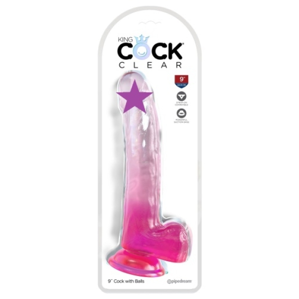 7 Sensational Reasons to Try the 9" Pink Clear Cock with Balls Tonight!