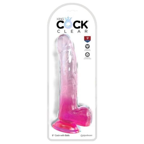 7 Sensational Reasons to Try the 9" Pink Clear Cock with Balls Tonight!