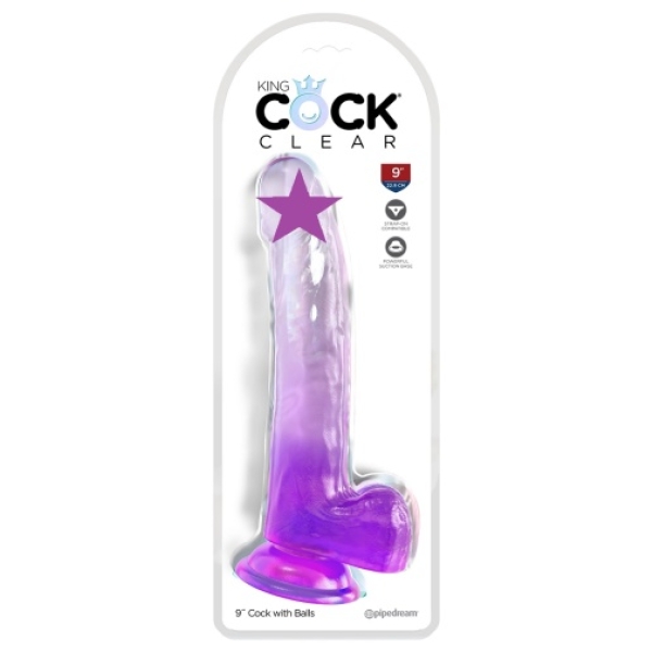 7 Sensational Reasons to Try the 9" Purple Clear Cock with Balls Tonight