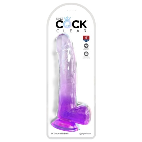 7 Sensational Reasons to Try the 9" Purple Clear Cock with Balls Tonight