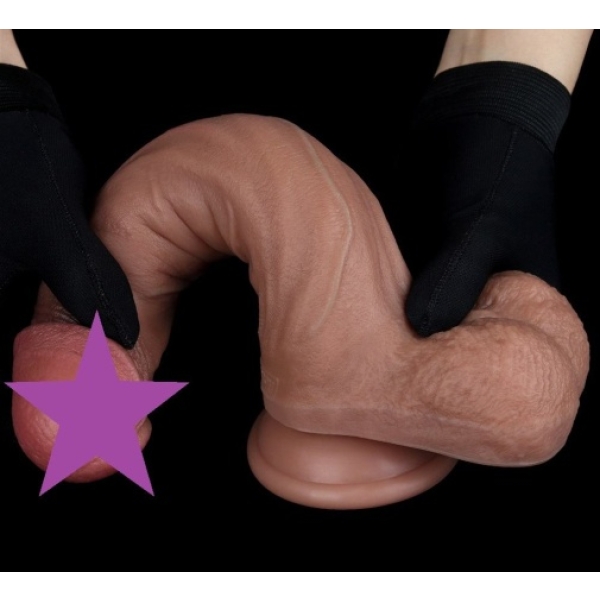 7 Sensational Inches of Dual-Layered Pleasure in Natural Brown