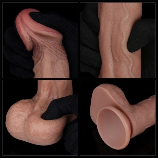 7 Sensational Inches of Dual-Layered Pleasure in Natural Brown