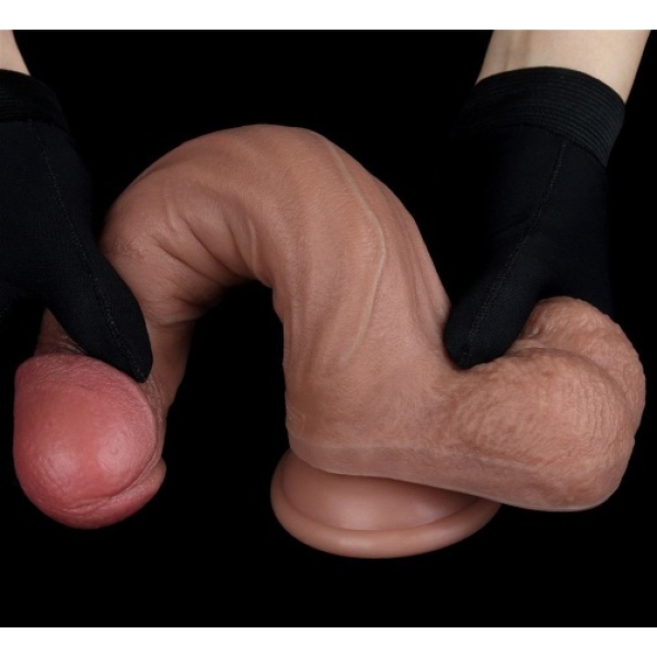 7 Sensational Inches of Dual-Layered Pleasure in Natural Brown