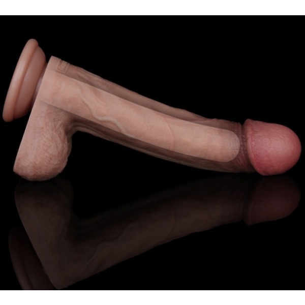 7 Sensational Inches of Dual-Layered Pleasure in Natural Brown