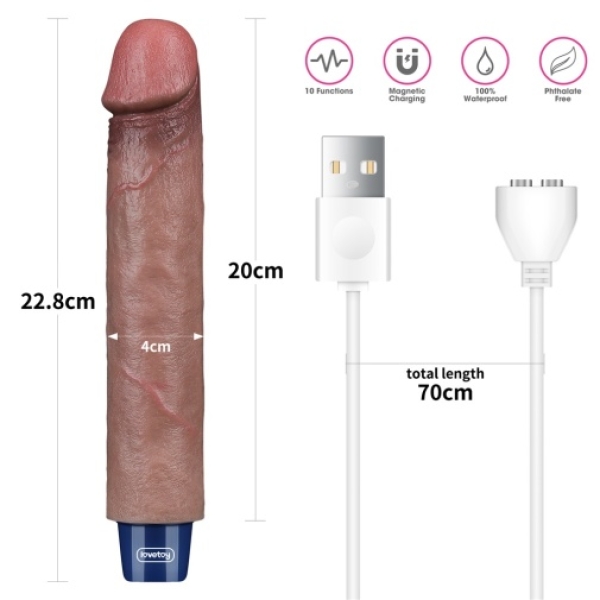 5 Sensational Reasons to Try the 9" Real Softee Vibro Dildo in Brown Today
