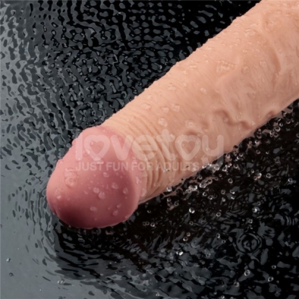 5 mind-blowing features of the 9.5" Real Softee Vibro Dildo in lifelike flesh