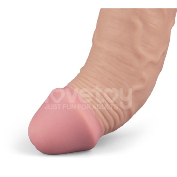 5 mind-blowing features of the 9.5" Real Softee Vibro Dildo in lifelike flesh