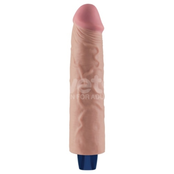 5 mind-blowing features of the 9.5" Real Softee Vibro Dildo in lifelike flesh