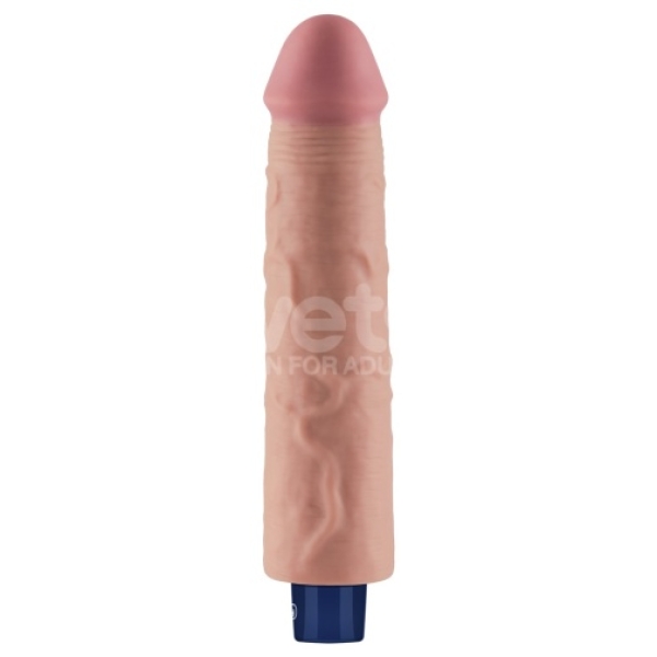 5 mind-blowing features of the 9.5" Real Softee Vibro Dildo in lifelike flesh