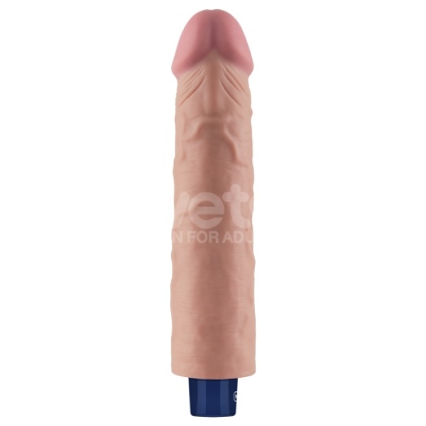 5 mind-blowing features of the 9.5" Real Softee Vibro Dildo in lifelike flesh