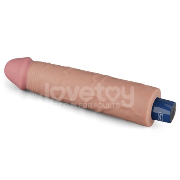 5 mind-blowing features of the 9.5" Real Softee Vibro Dildo in lifelike flesh