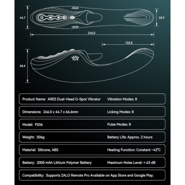 7 Sensational Features of Ares APP Heating Vibrator in Obsidian Black