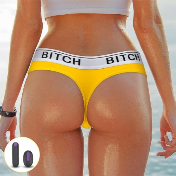 5 Secret Thrills of Bitch Vibrating Panties S - Yellow for Ultimate Pleasure