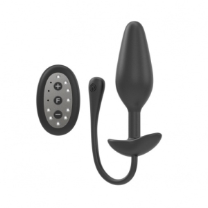 5 Pleasure Powers in 1 Remote-Controlled M-Size Black Butt Plug for Ultimate Play