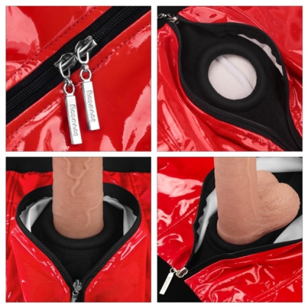 5 Sensational Reasons to Try the Chic Strap-On Shorts in Bold Red - M/L